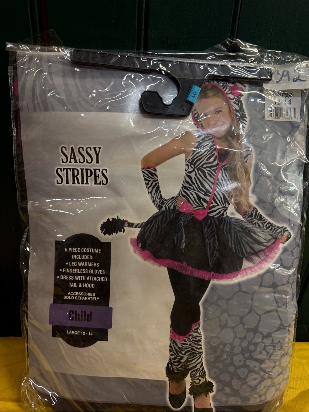 Kids Zebra Sassy Stripes Costume in Black, White & Pink - Sassy Stripes